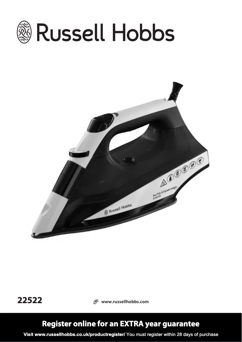 Image de la première page du manuel de l'appareil Auto Steam Pro 22522