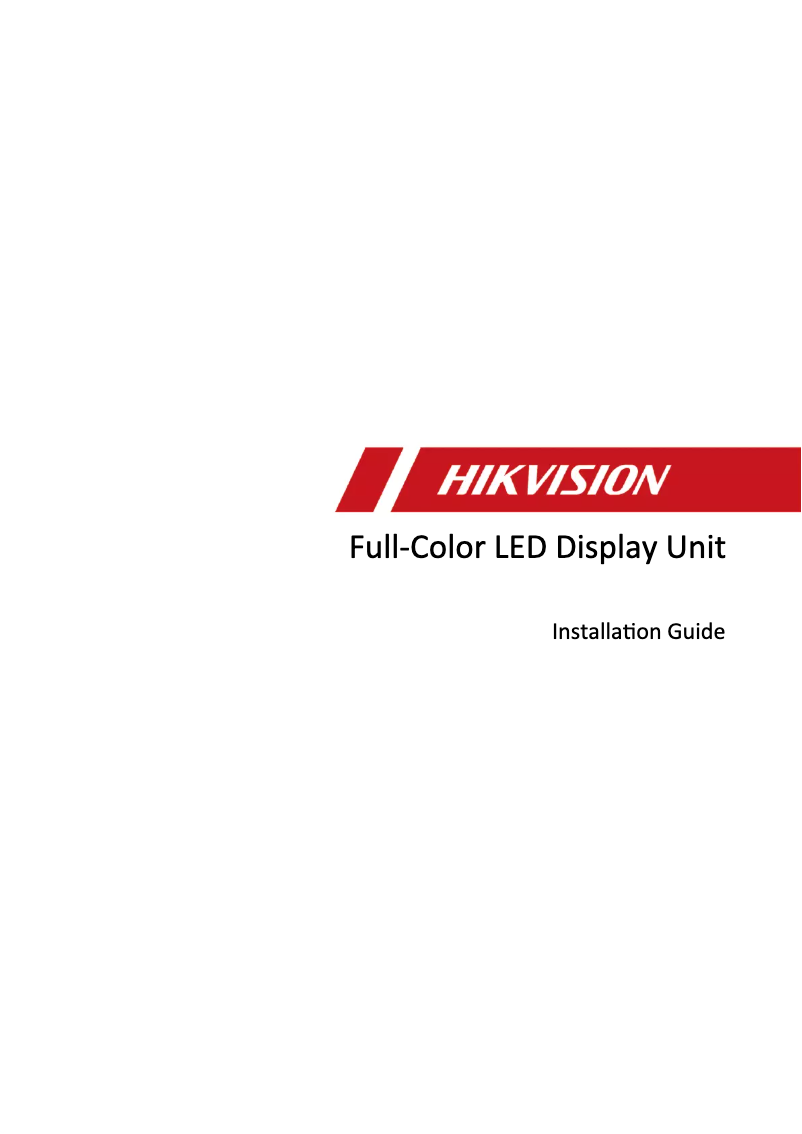Page 1 de la notice Guide d'installation Hikvision DS-D4418FI-CKF