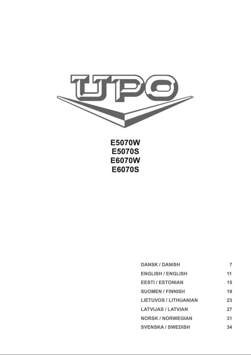 Page n°1 - Manuel utilisateur UPO E5070W