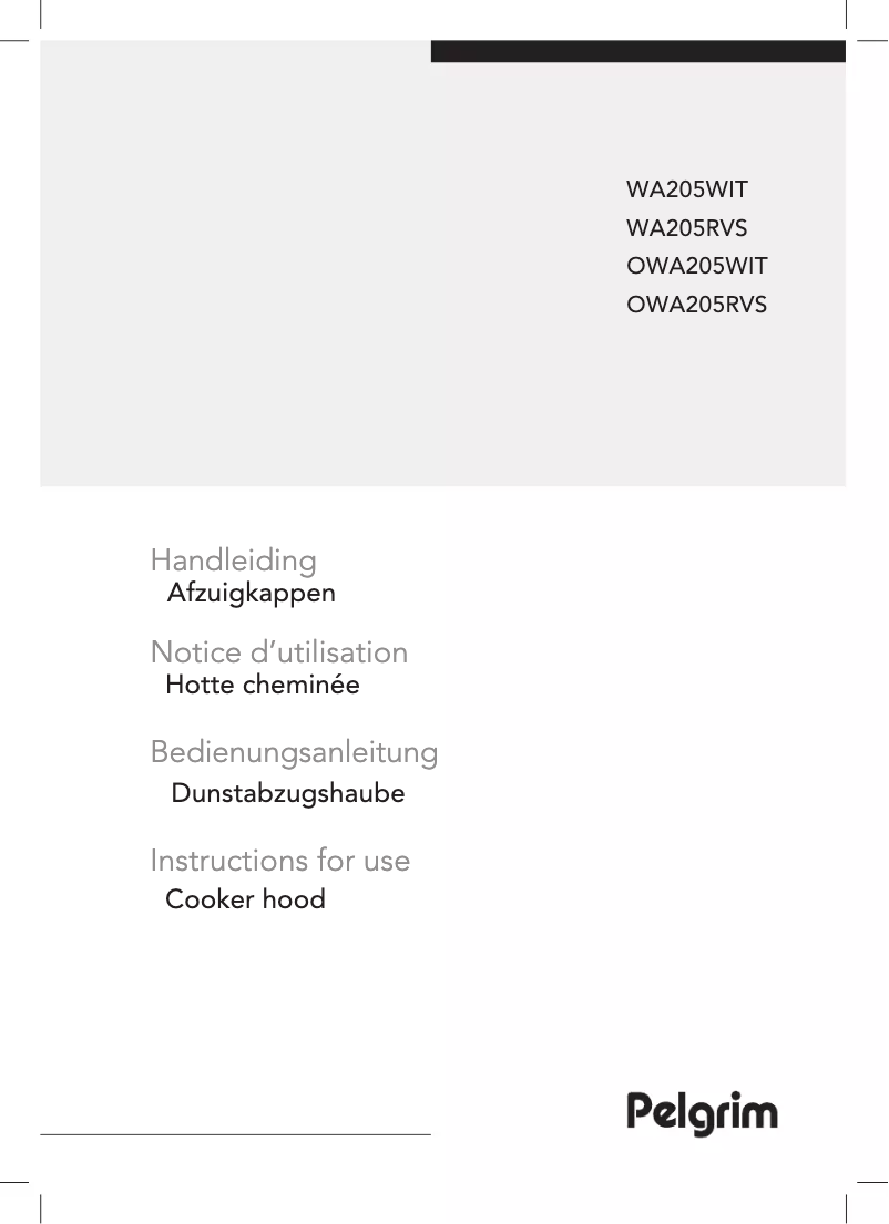 Page 1 de la notice Manuel utilisateur Pelgrim OWA205WIT