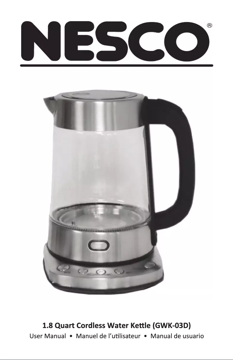 Page 1 de la notice Manuel utilisateur Nesco GWK-03D