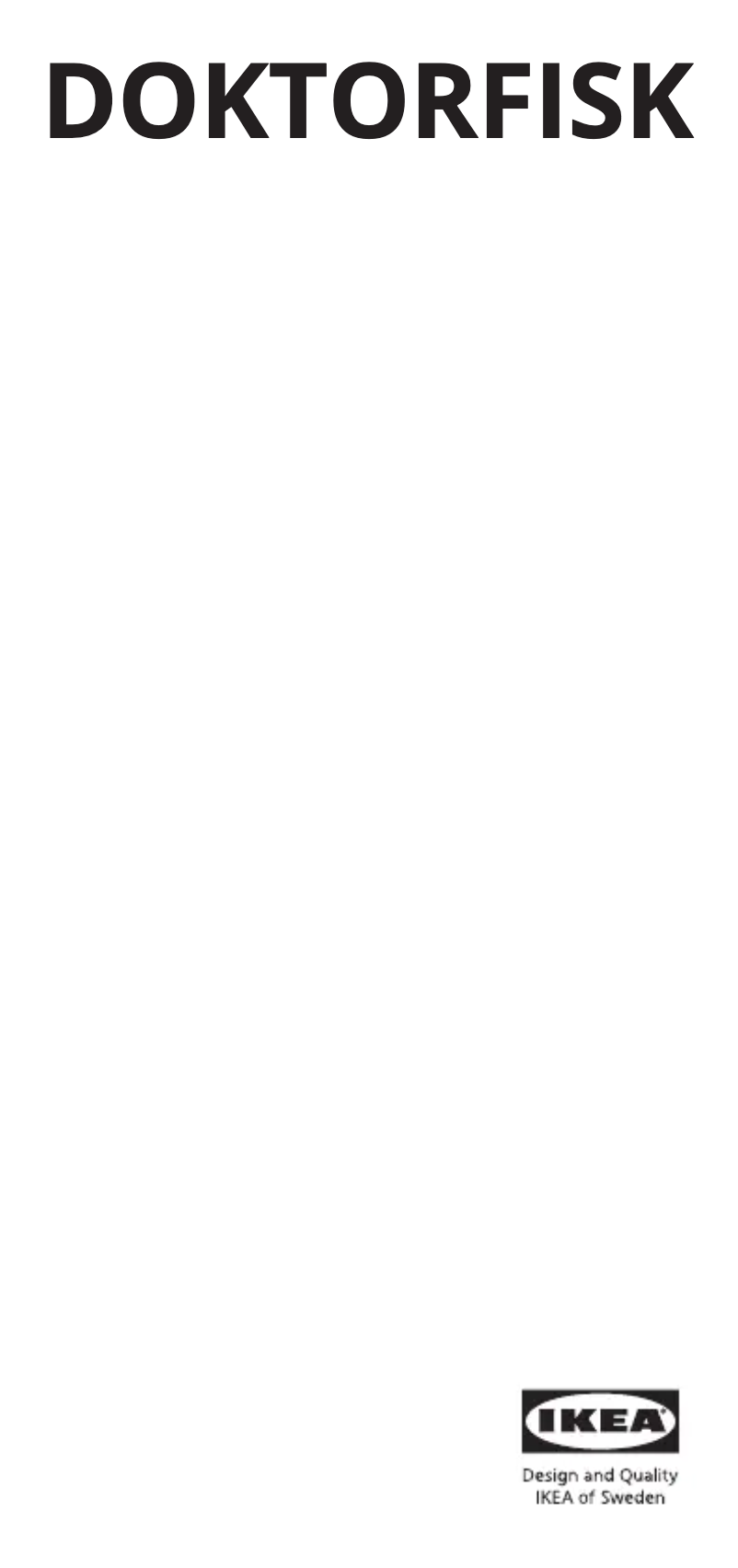 Image de la première page du manuel de l'appareil DOKTORFISK 005.566.69