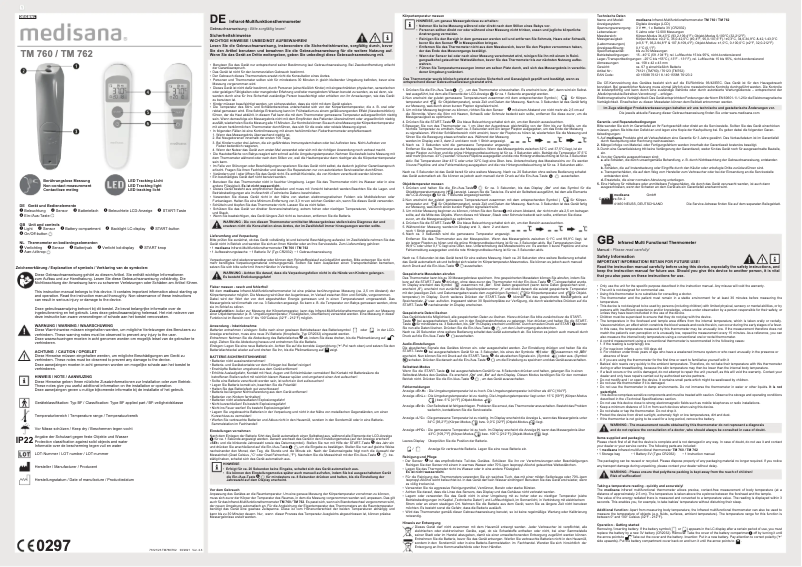 Page n°1 - Manuel utilisateur Medisana TM 762