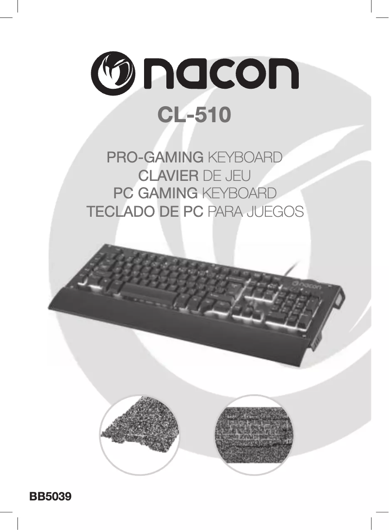 Page 1 de la notice Manuel utilisateur NACON PCCL-510