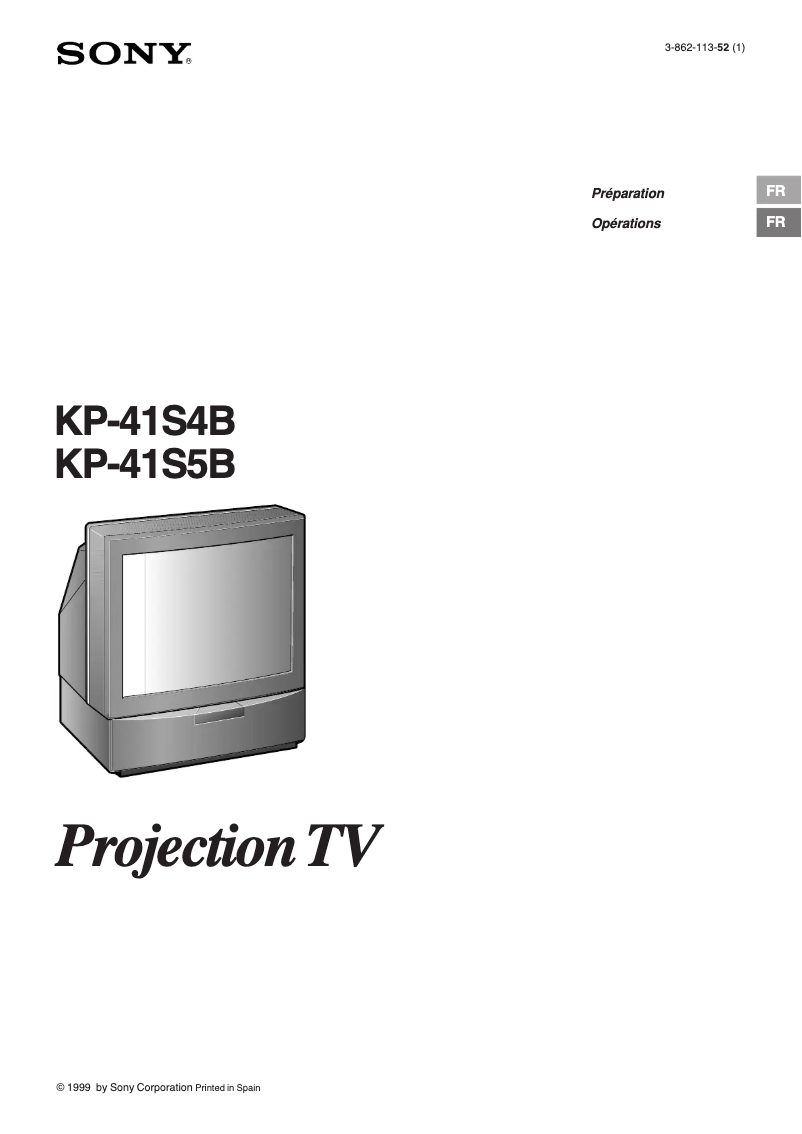 Página 1 del manual Manual de usuario Sony KP-41S4B