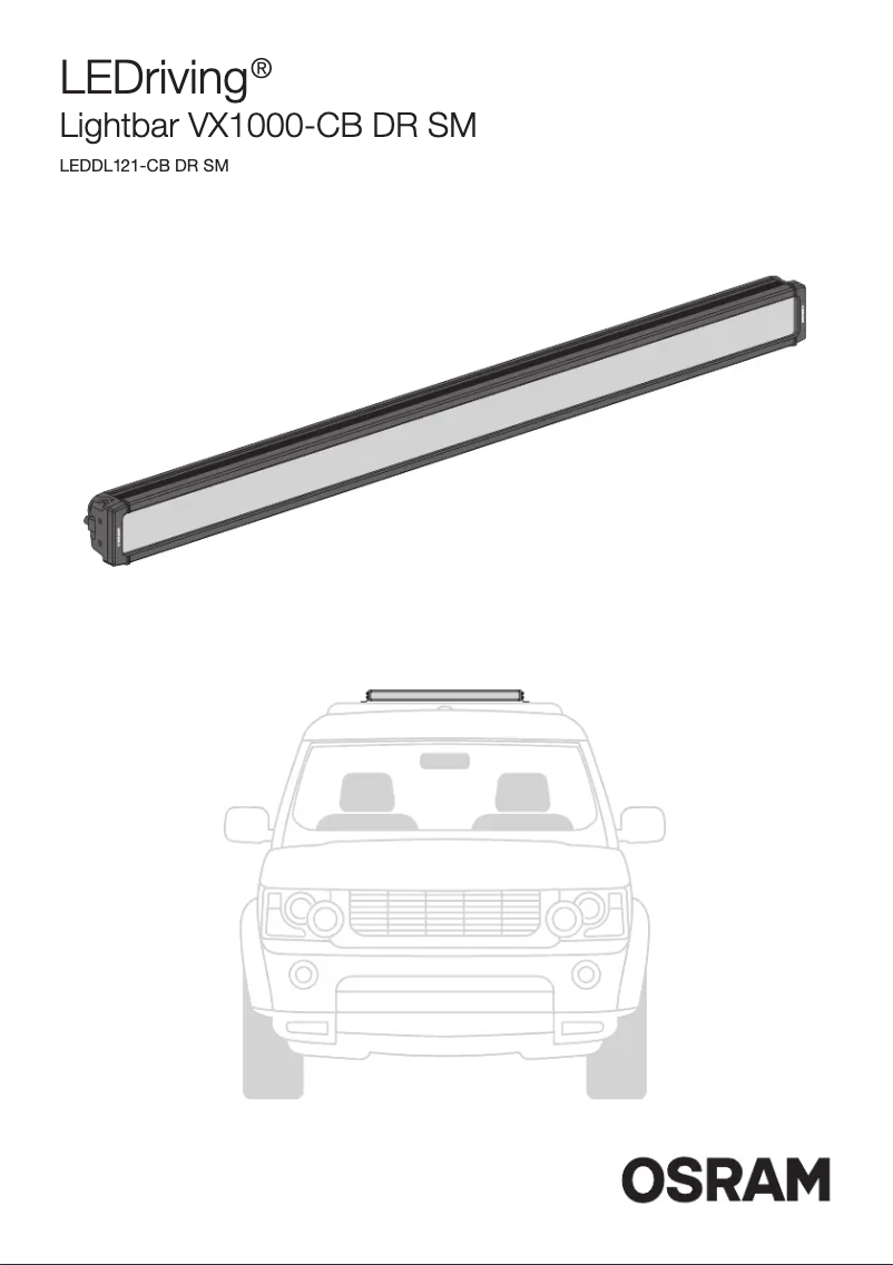 Page 1 of the manual Instructions / Assembly Osram VX1000-CB DR SM
