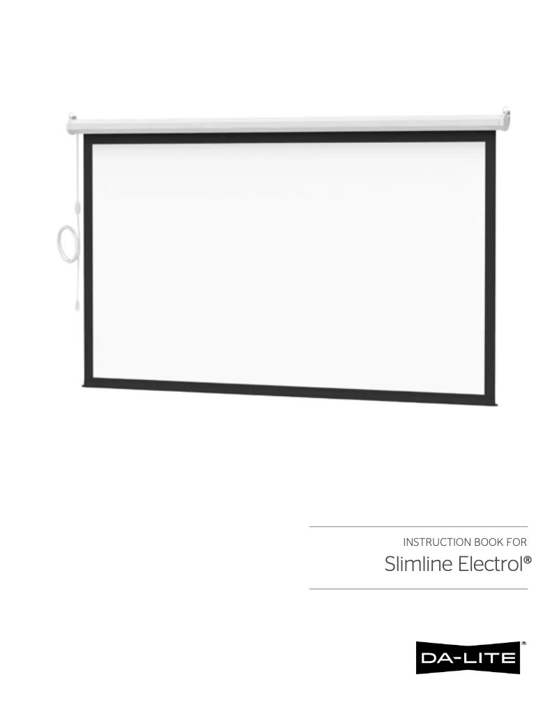 Image de la première page du manuel de l'appareil Slimline Electrol 72600E