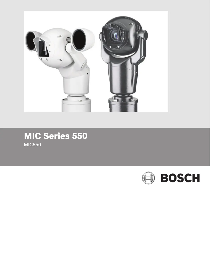 Page n°1 - Manuel utilisateur Bosch MIC-550IRG28P
