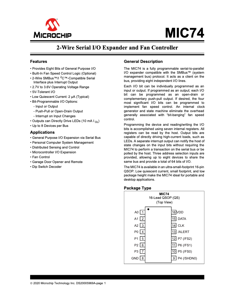 Image de la première page du manuel de l'appareil MIC74
