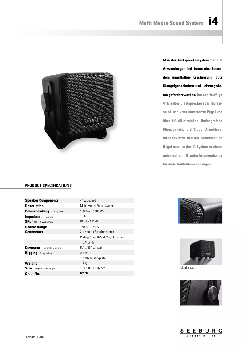 Page n°1 - Manuel utilisateur Seeburg i4