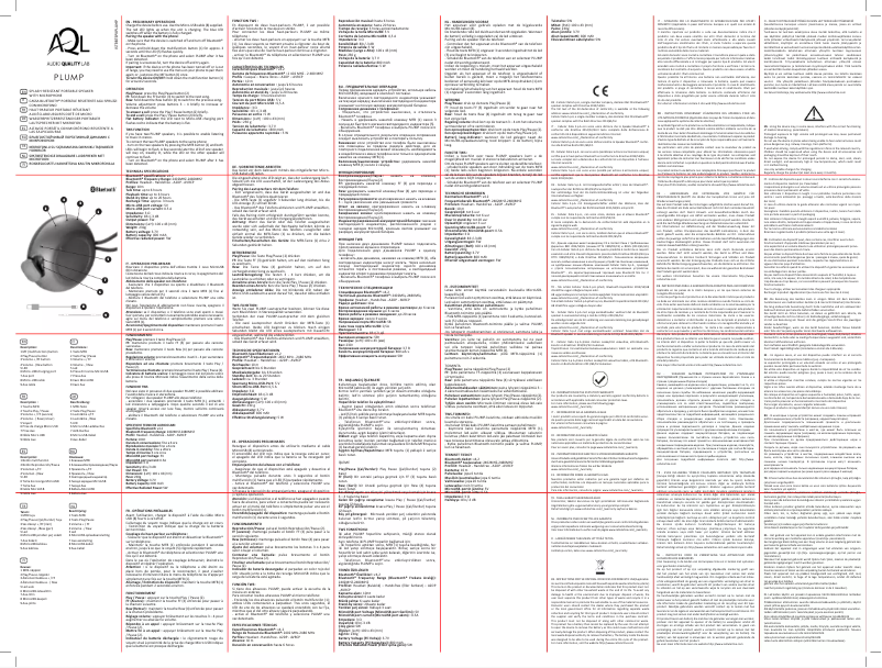 Page 1 de la notice Manuel utilisateur AQL Plump