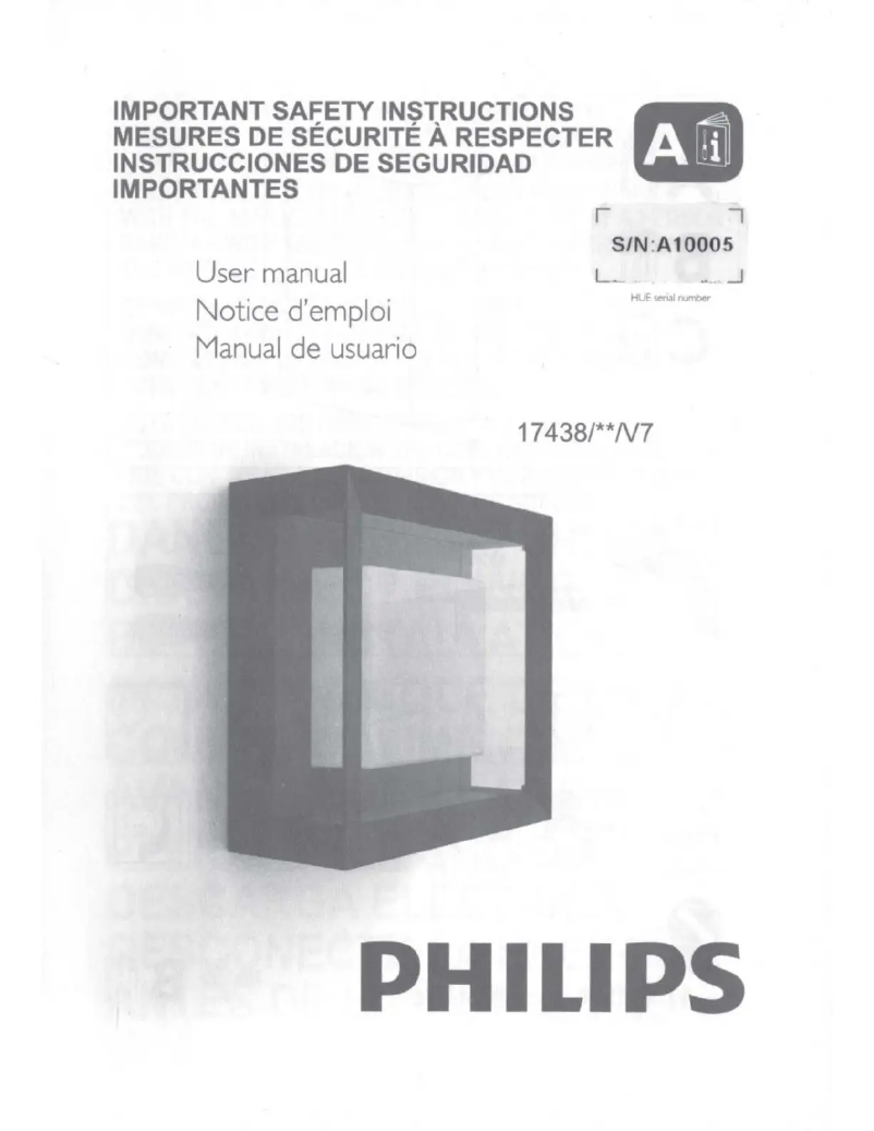 Page 1 of the manual User Manual Philips Econic White and Color Ambiance