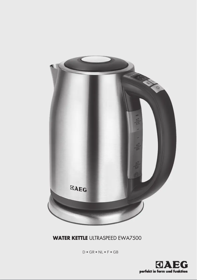 Page 1 de la notice Manuel utilisateur AEG EWA7500