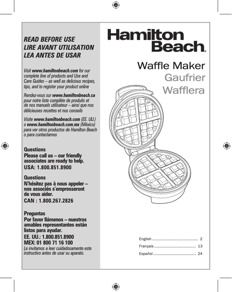 Image de la première page du manuel de l'appareil 26072