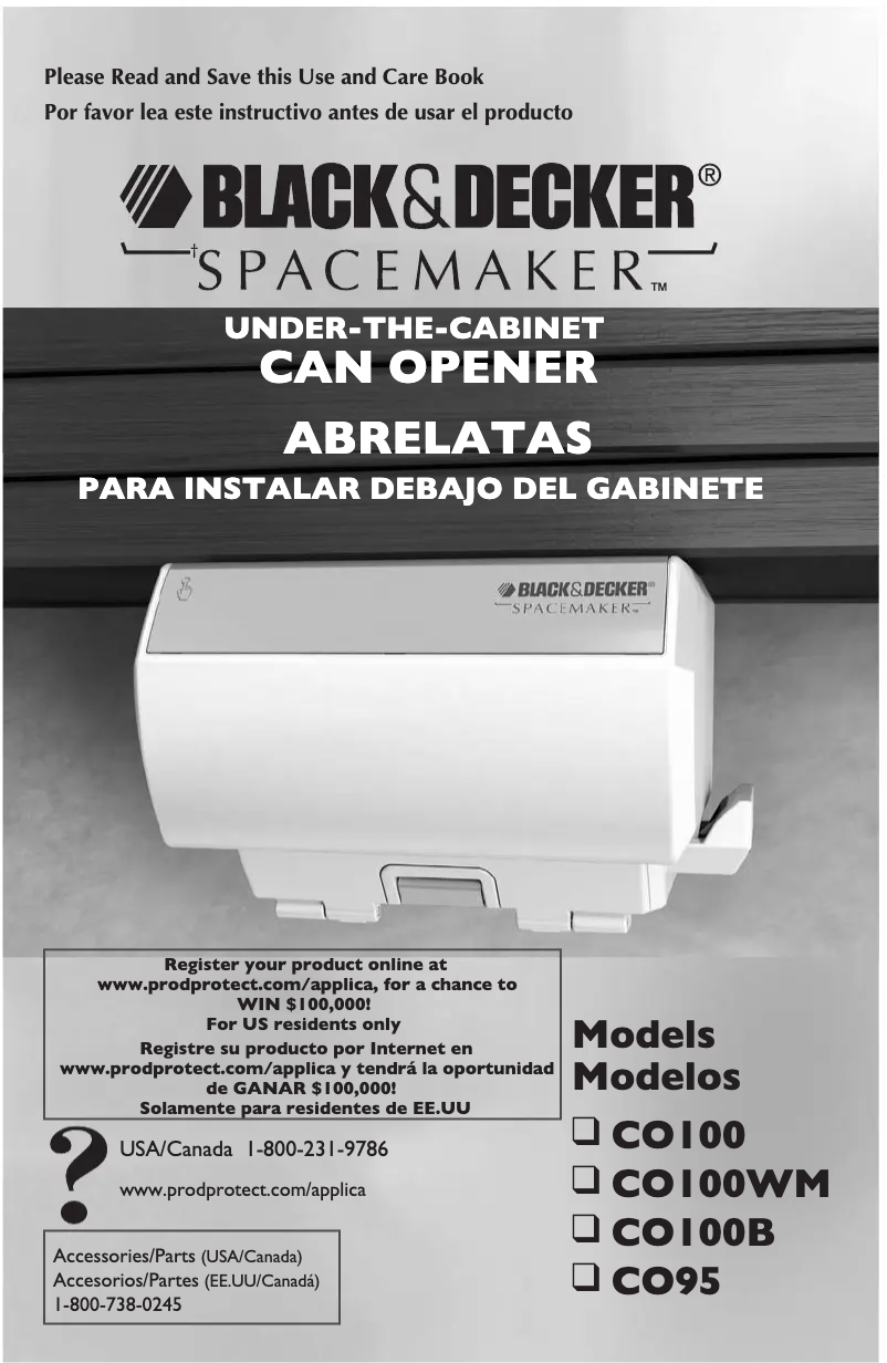 Image de la première page du manuel de l'appareil Spacemaker CO100