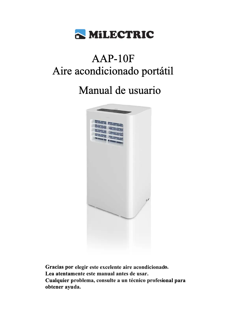 Image de la première page du manuel de l'appareil AAP-10F