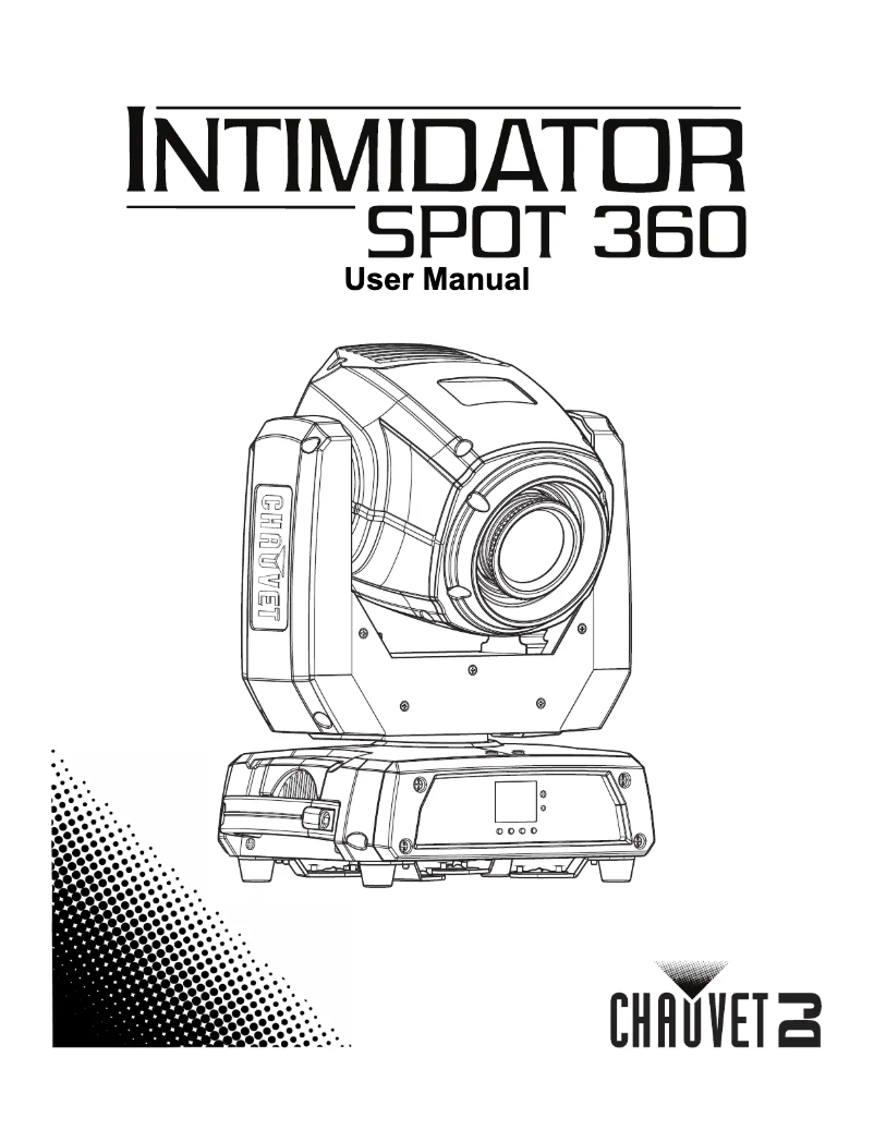Page n°1 - Manuel utilisateur Chauvet Intimidator Spot 360