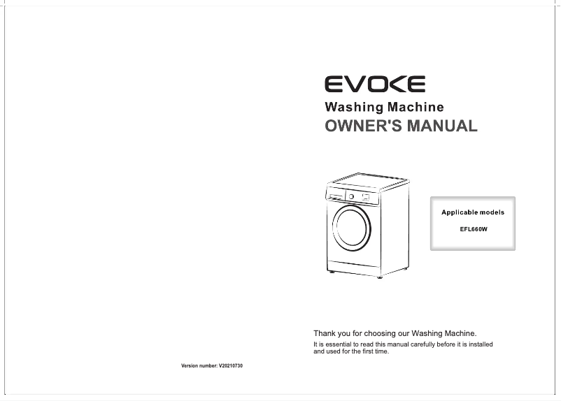 Page 1 de la notice Manuel utilisateur Evoke EFL660W