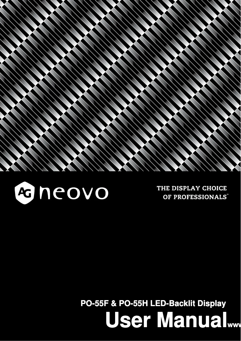 Page 1 de la notice Manuel utilisateur AG Neovo PO-55H