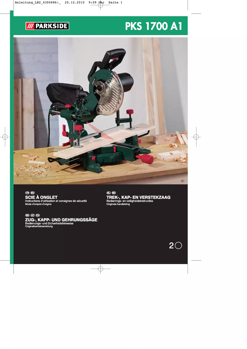 Image de la première page du manuel de l'appareil PKS 1700 B2