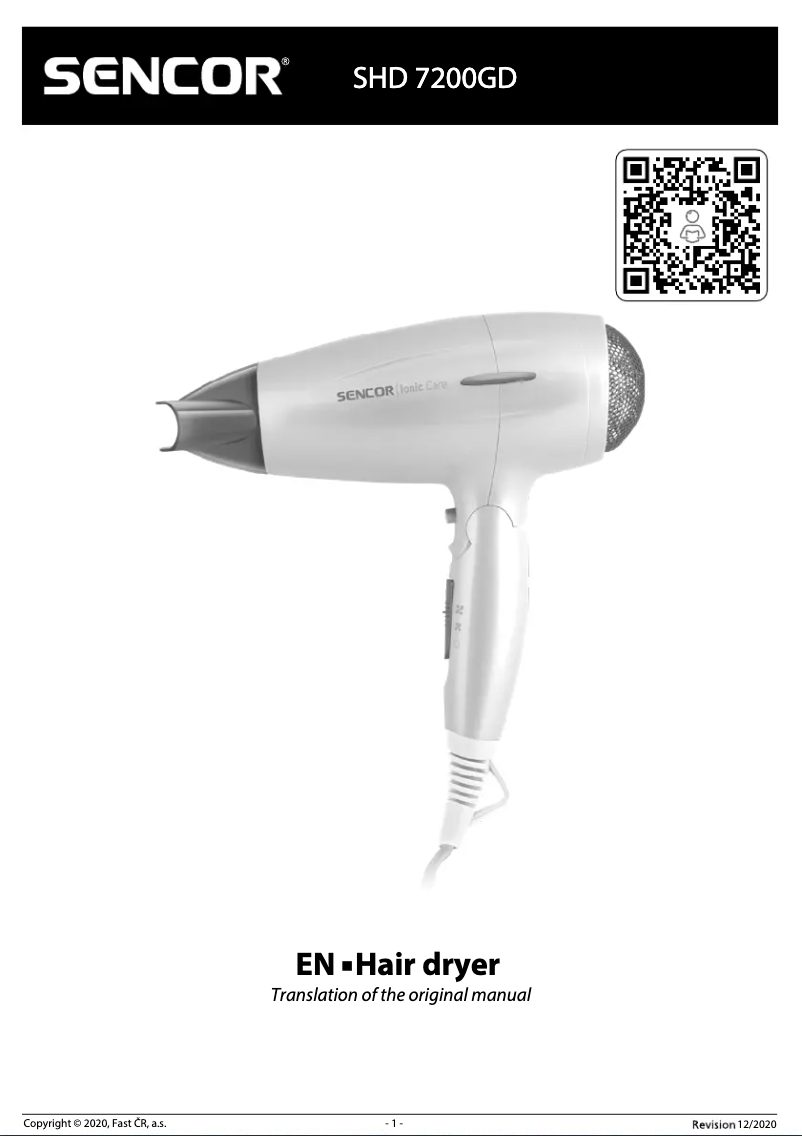 Image de la première page du manuel de l'appareil SHD 7200GD