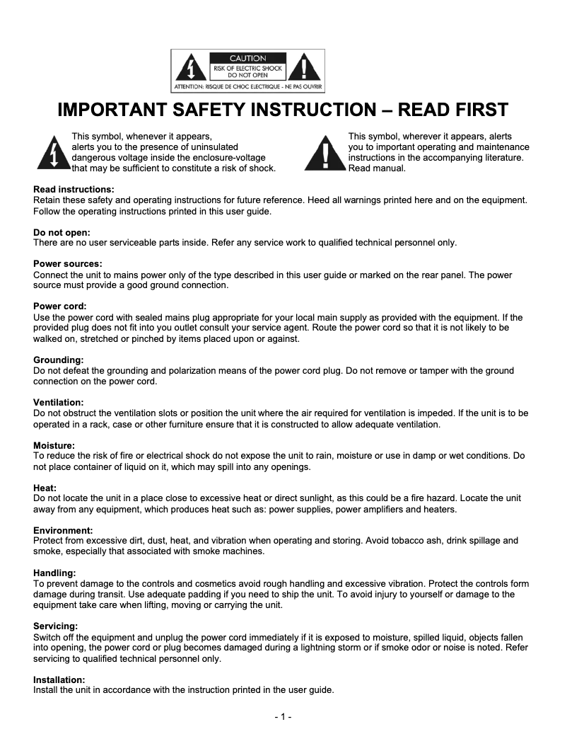 Image de la première page du manuel de l'appareil TPS II