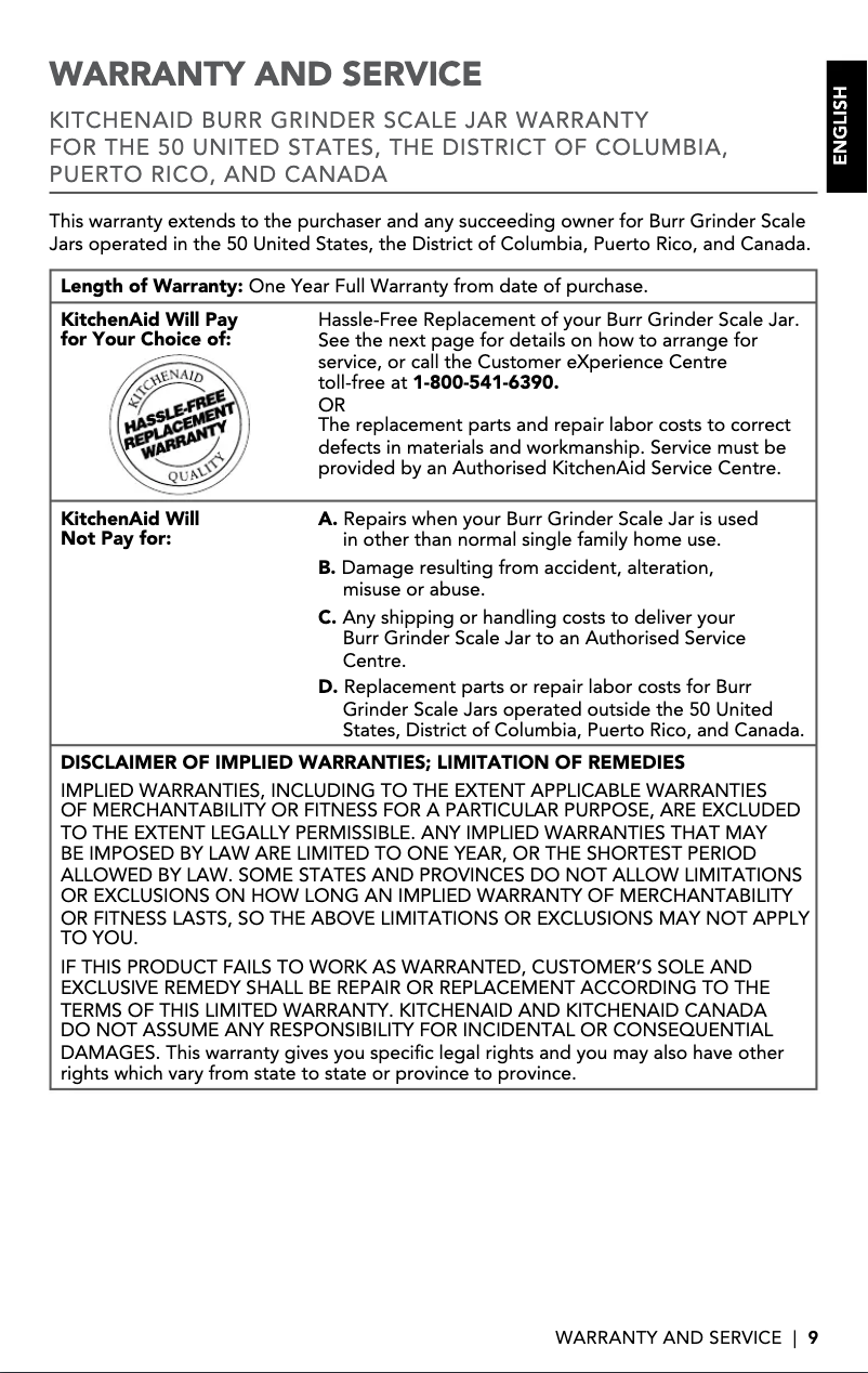 Image de la première page du manuel de l'appareil KCG0799