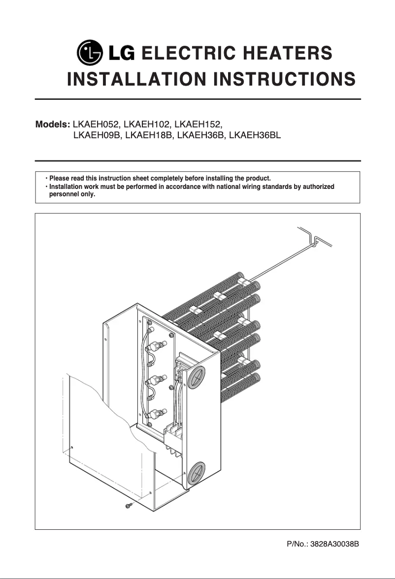 Page n°1 - Manuel utilisateur LG LKAEH09B