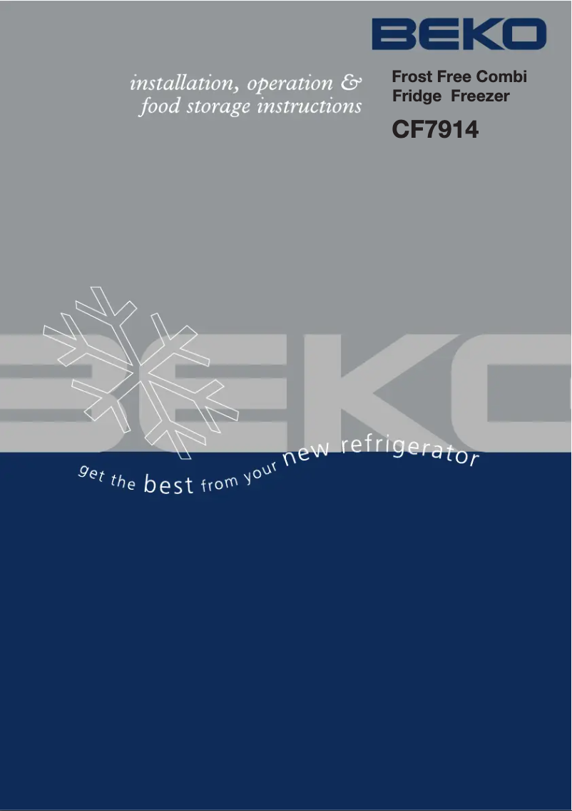 Page 1 of the manual User Manual Beko CF7914AP