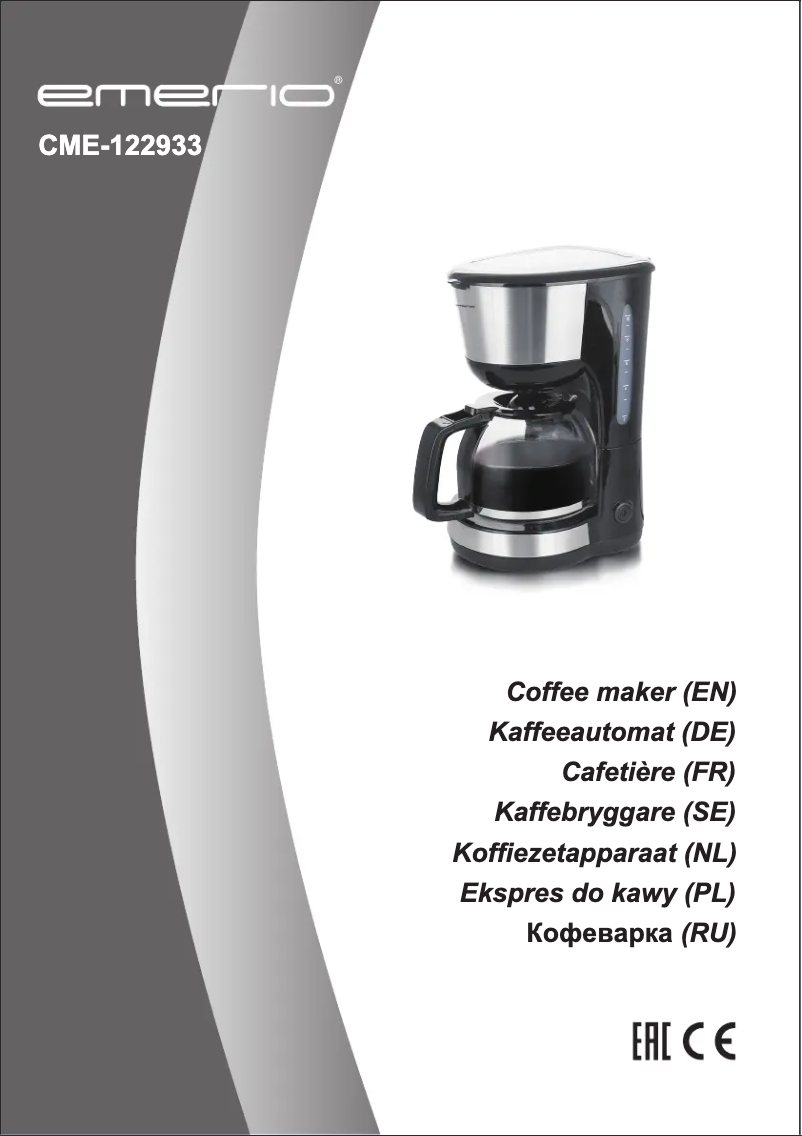 Page n°1 - Manuel utilisateur Emerio CME-122933