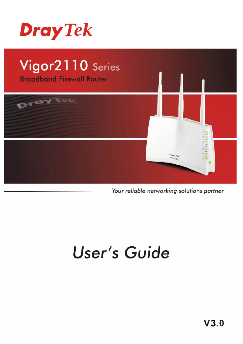 Página 1 del manual Manual de usuario Draytek Vigor2110