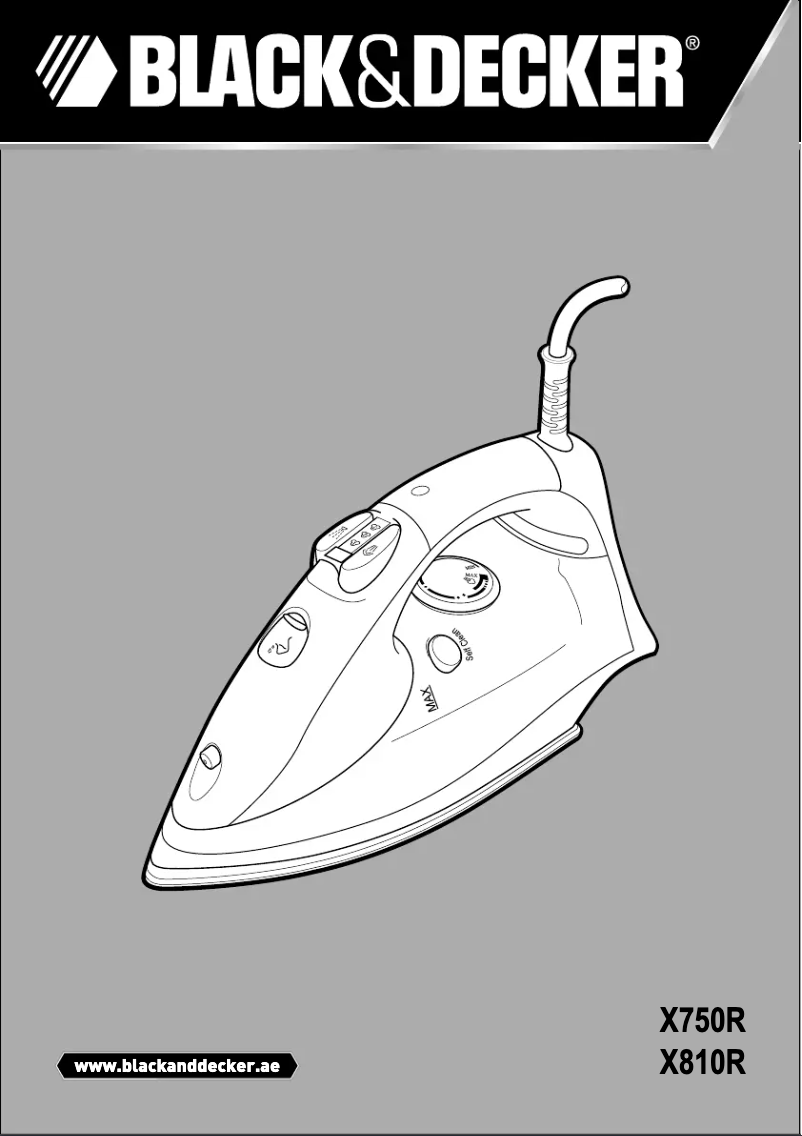 Page 1 de la notice Manuel utilisateur Black & Decker X750R