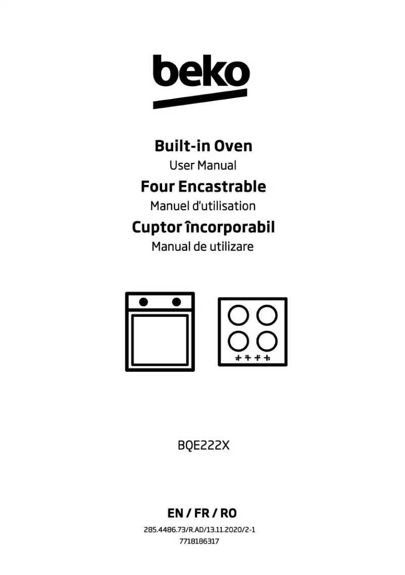 Page n°1 - Manuel utilisateur Beko QSE222X