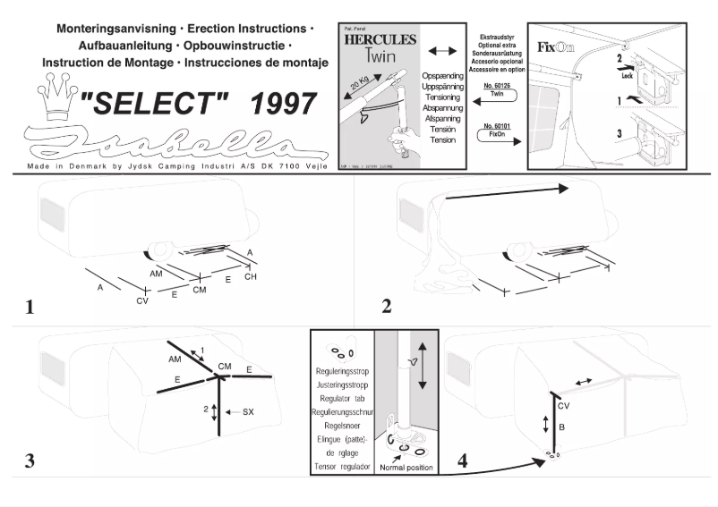 Page 1 de la notice Manuel utilisateur Isabella Select
