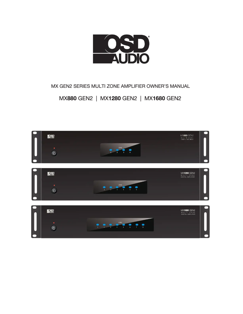 Page 1 de la notice Manuel utilisateur OSD Audio MX1280 Gen2