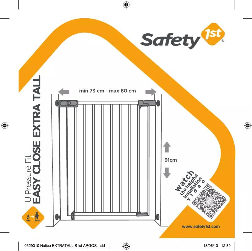 Page 1 de la notice Manuel utilisateur Safety 1st Easy Close Extra Tall