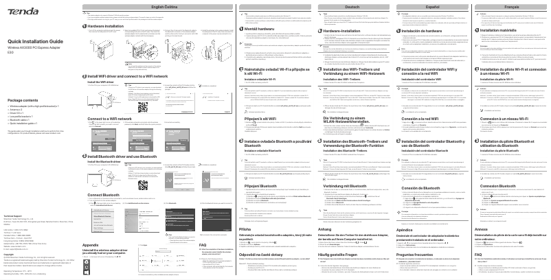 Page n°1 - Guide d'installation Tenda E30