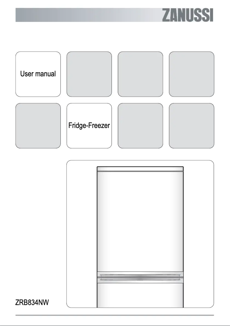 Page n°1 - Manuel utilisateur Zanussi ZRB 834 NW