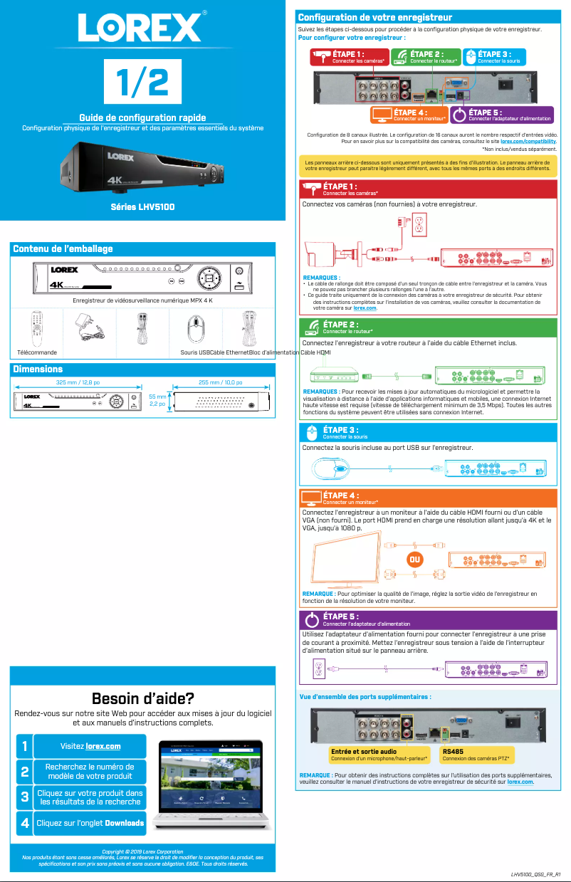 Página 1 del manual Manual de usuario Lorex LHV51164T