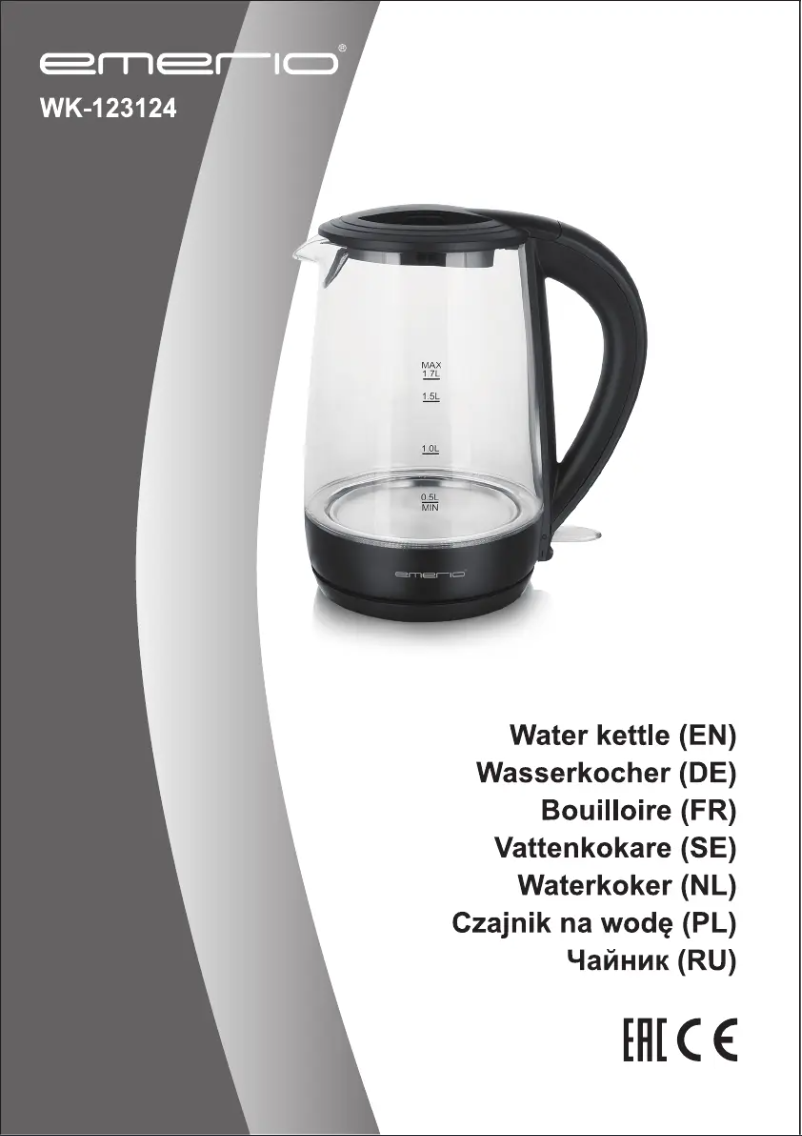 Image de la première page du manuel de l'appareil WK-123124