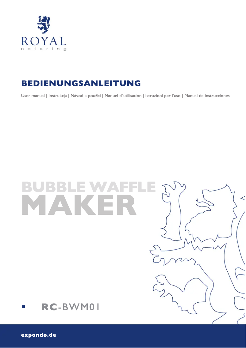Page 1 de la notice Manuel utilisateur Royal Catering RC-BWM01