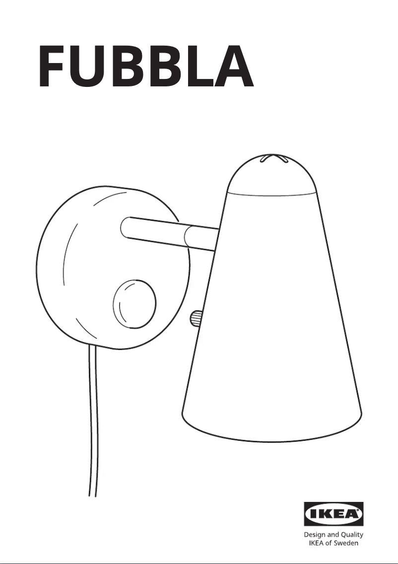 Page 1 de la notice Manuel utilisateur Ikea FUBBLA 303.816.06