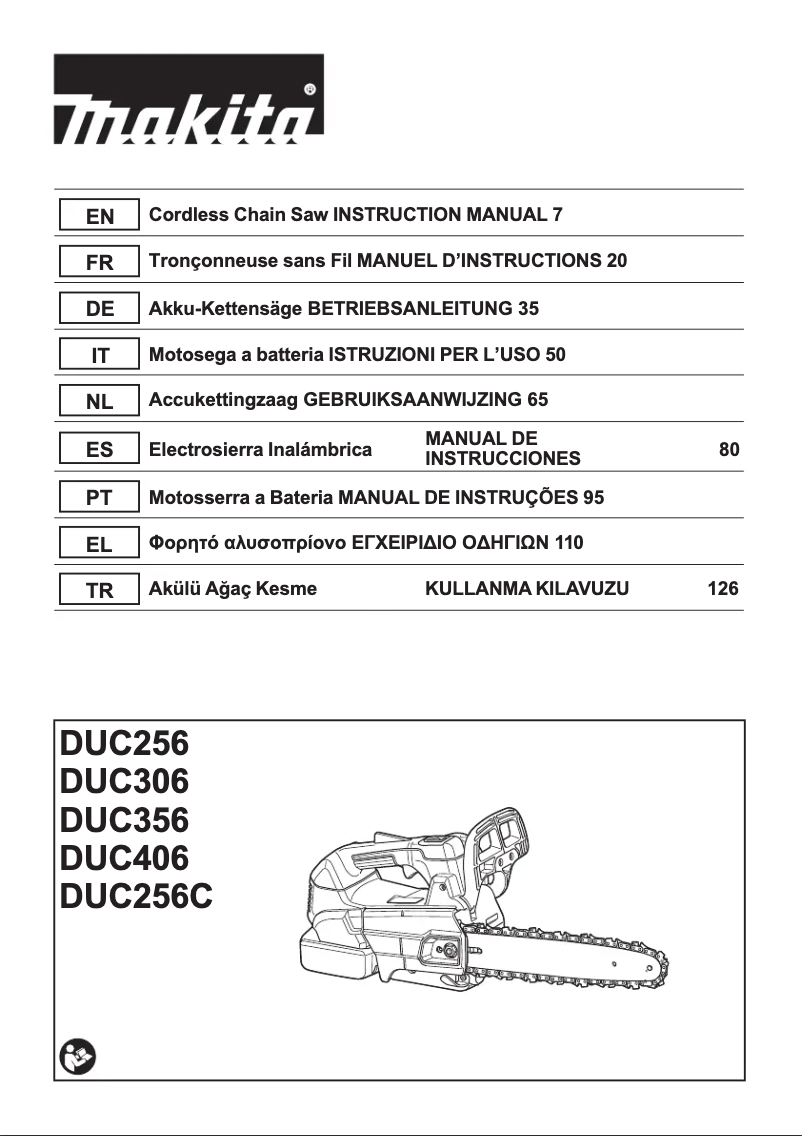 Page n°1 - Manuel utilisateur Makita DUC256PT2