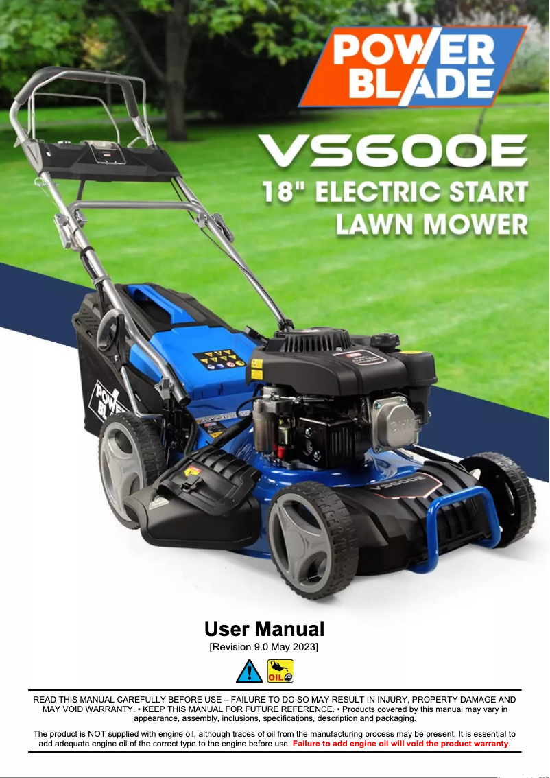 Page n°1 - Manuel utilisateur Powerblade VS600e