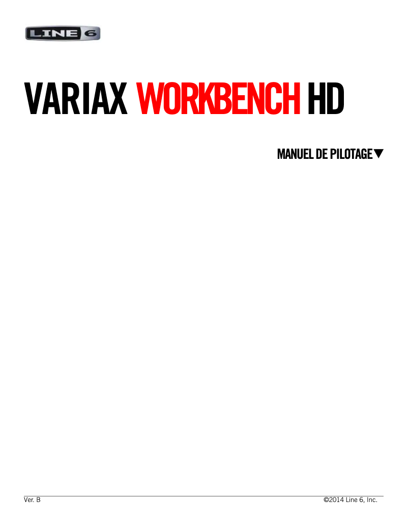 Page n°1 - Manuel utilisateur Line 6 Shuriken Variax SR250