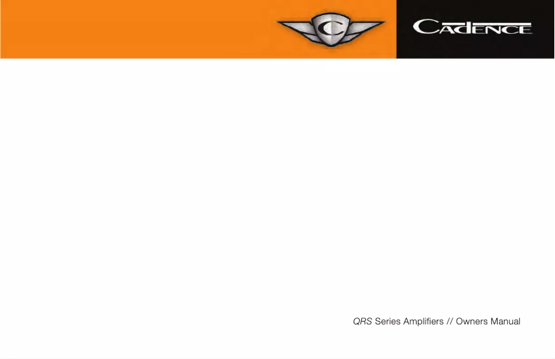 Page 1 de la notice Manuel utilisateur Cadence QR693