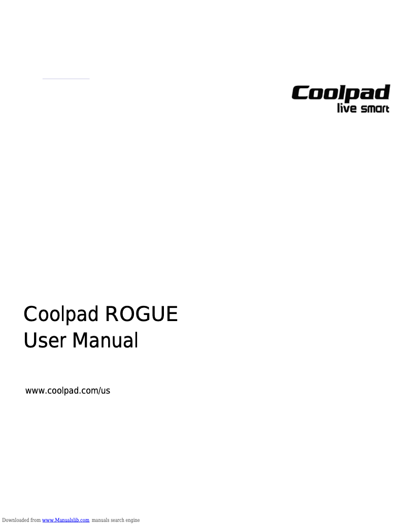 Page 1 de la notice Manuel utilisateur Coolpad Rogue