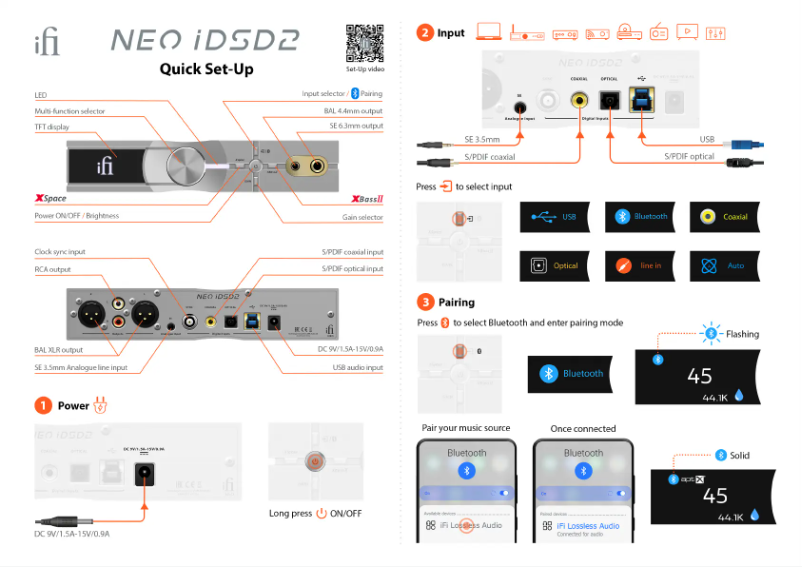Page n°1 - Guide de démarrage rapide iFi Audio NEO iDSD 2