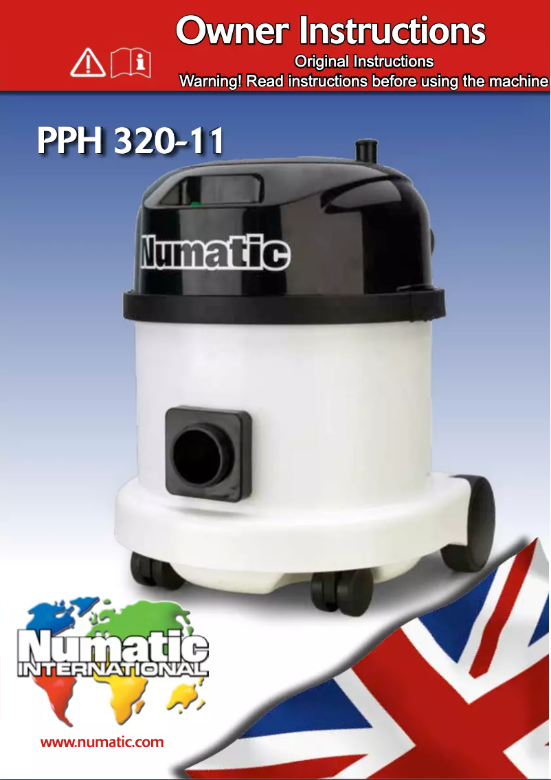 Page 1 de la notice Manuel utilisateur Numatic PPH320