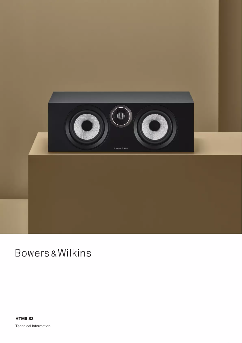 Page 1 de la notice Fiche technique Bowers & Wilkins HTM6 S3